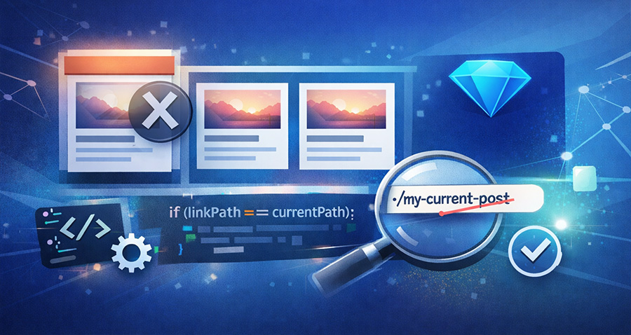 Hide current post in Salient