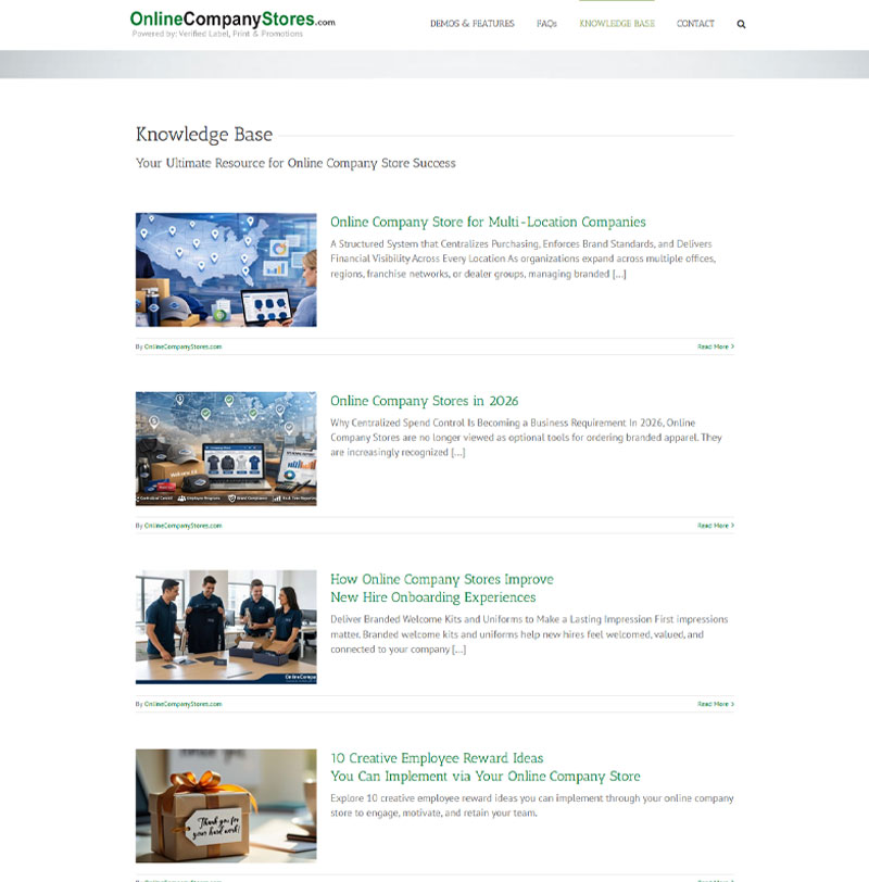 Online Company Stores